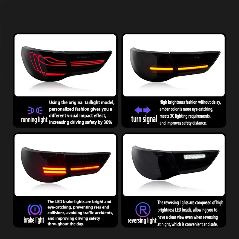 Luces traseras LED Toyota Reiz circulación y direccionales - imagen 2
