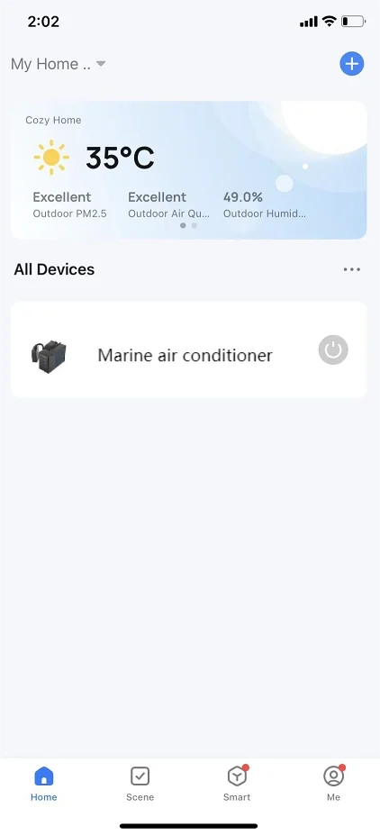 Detalle del control remoto WiFi y app de gestión