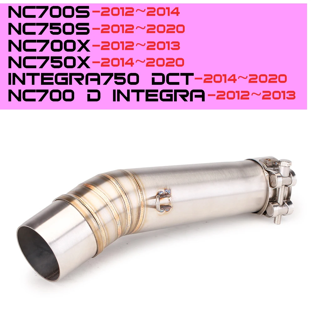 Interfaz de 51mm, tubo de Escape antideslizante para motocicleta, tubo de enlace medio para Honda NC750 NC 700 750 NC700 2012-2023 - imagen 4