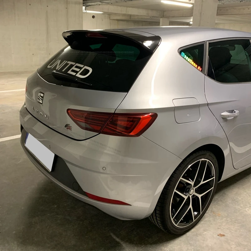 UBUYUWANT aleron para Seat LEON MK3 5F FR 5 puertas Hatchback Spoiler 2012 - 2019 2020 alerón de techo trasero, decoración de alerón trasero de coche - imagen 3