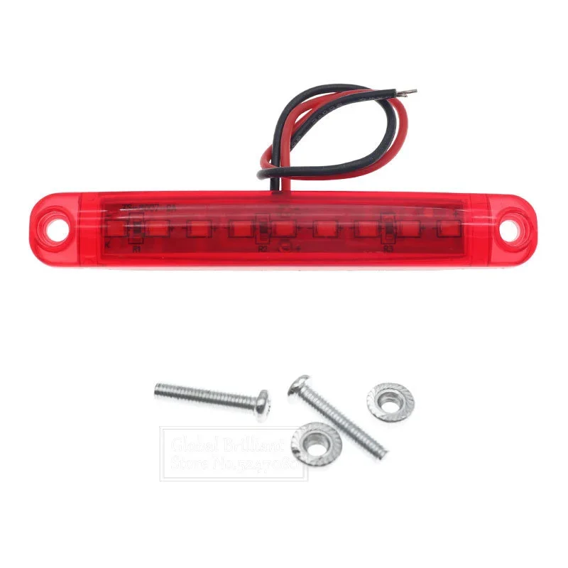 2 uds rojo 9LED autobús camión remolque camión 24V luces LED luz de posición lateral luz LED impermeable indicador trasero luz de estacionamiento - imagen 5