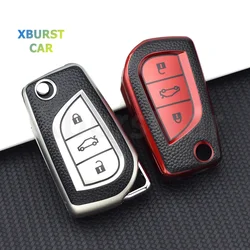 Funda para llave Toyota TPU cuero - Corolla, Camry, Yaris, Verso