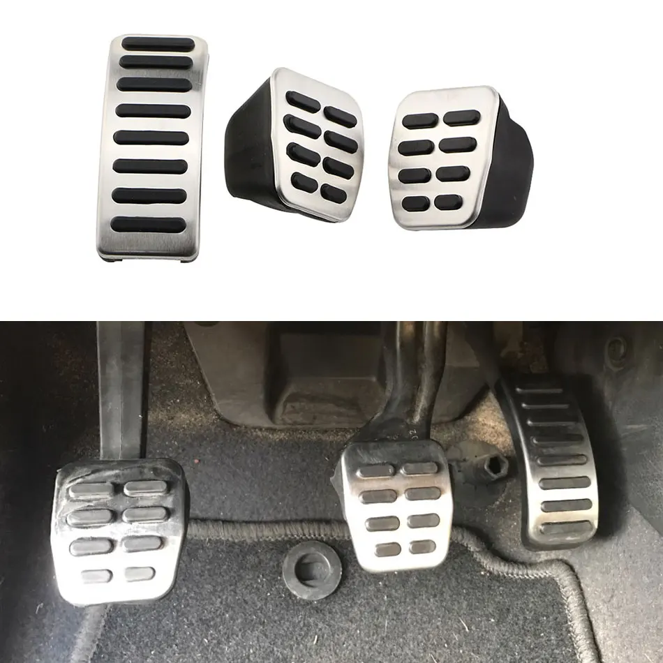 Almohadillas de pedal de freno y acelerador en acero inoxidable