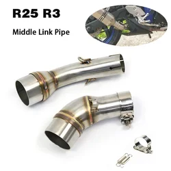 Tubo de enlace medio de escape para Yamaha MT-03 YZF-R25 YZF-R3