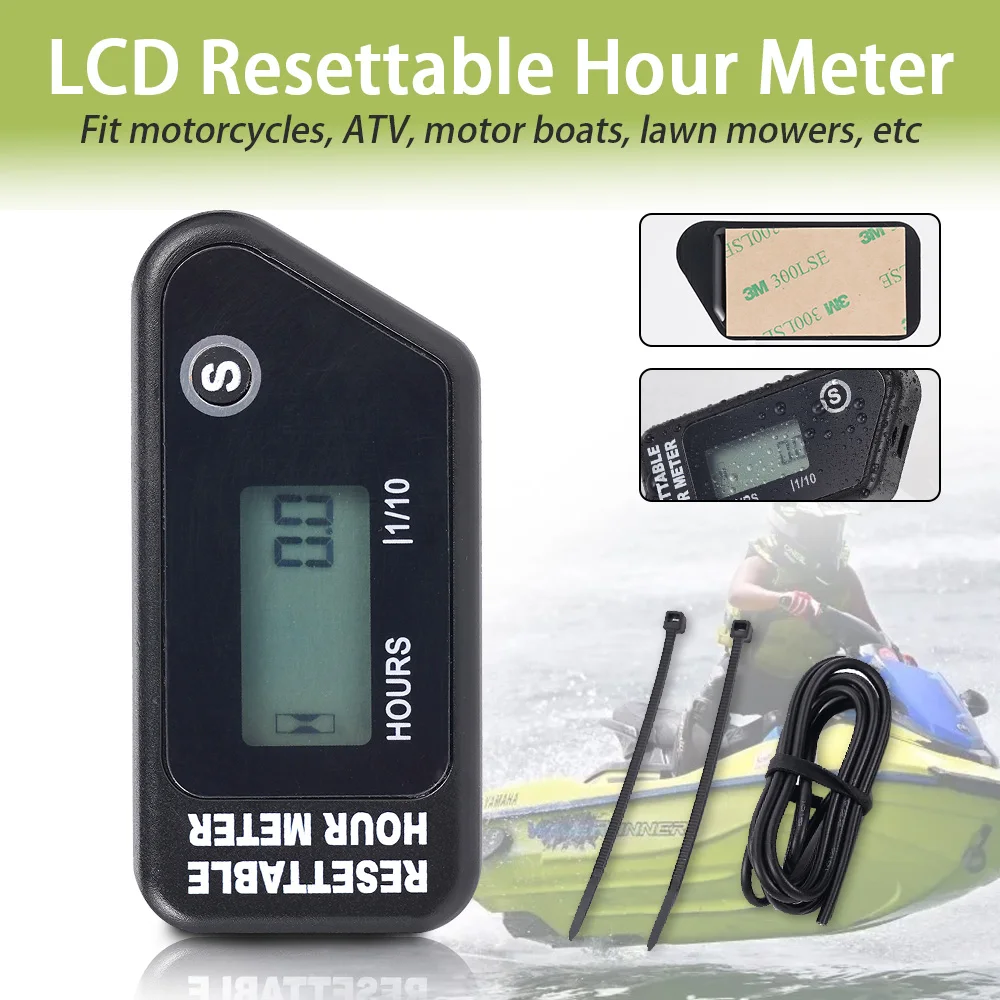 Temporizador LCD impermeable moto y ATV – Recordatorio mantenimiento