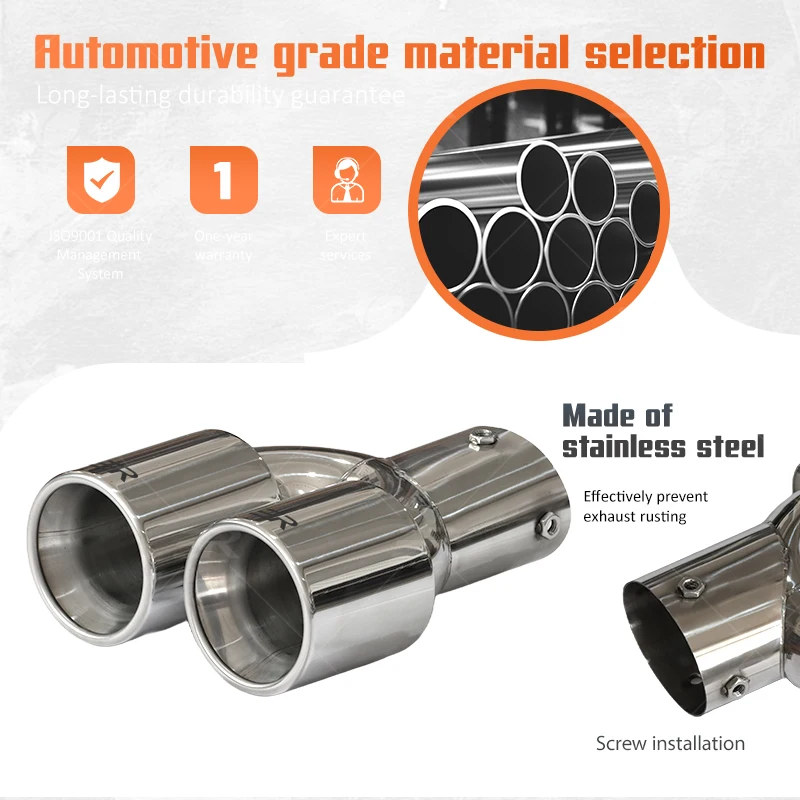 Puntera de escape doble plata de acero inoxidable BMW G28 - imagen 4