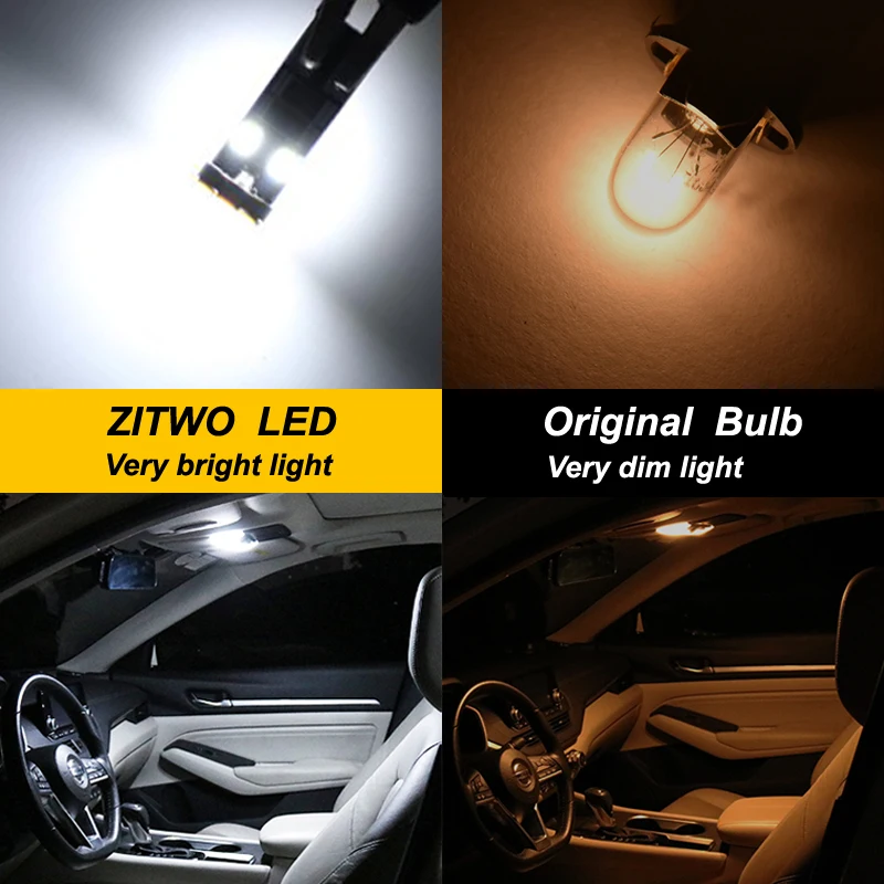 ZITWO 12 Uds lámpara Interior Canbus para Peugeot 207 SW 2006 2007 2008 2009 2010 2011 2012 2013 2014 bombilla LED Kit de luz de techo Interior - imagen 2