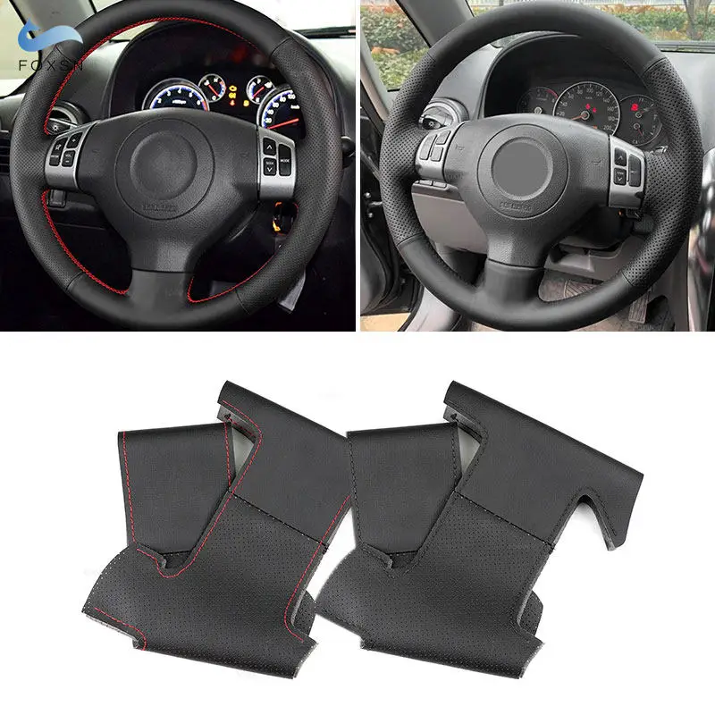 Funda de volante trenzada en cuero para Suzuki Swift, SX4 y Opel Agila