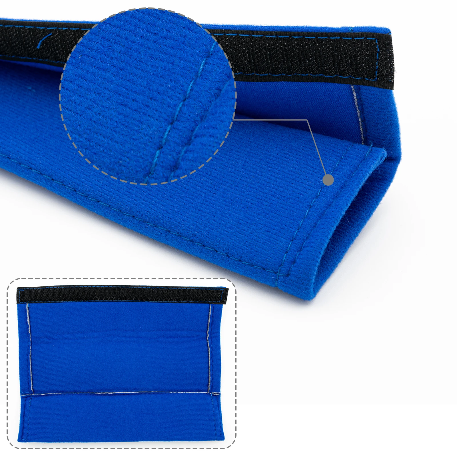 Funda cinturón seguridad niños azul de algodón con protección hombros - imagen 4