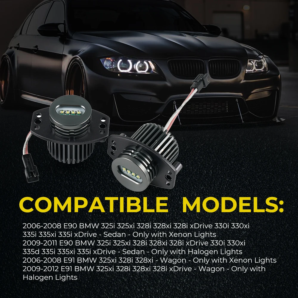 LED Angel Eyes para BMW E90/E91 Serie 3 DRL multicolor 325i 328i 335i - imagen 5