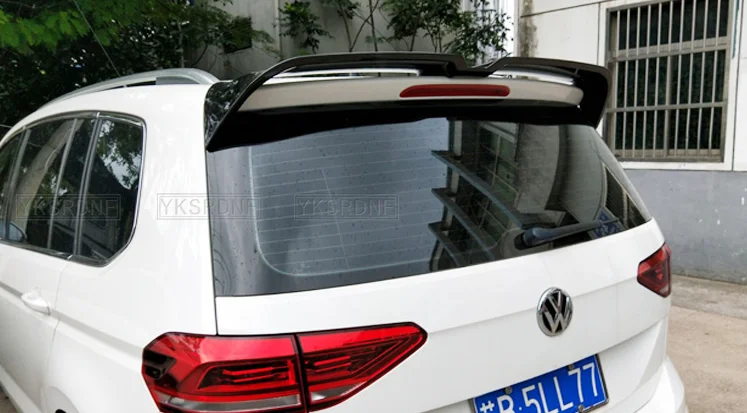 Para VW Touran Spoiler Material ABS de alta calidad alerón trasero de coche sin pintar Color alerón trasero 2016 2017 2018 - imagen 2