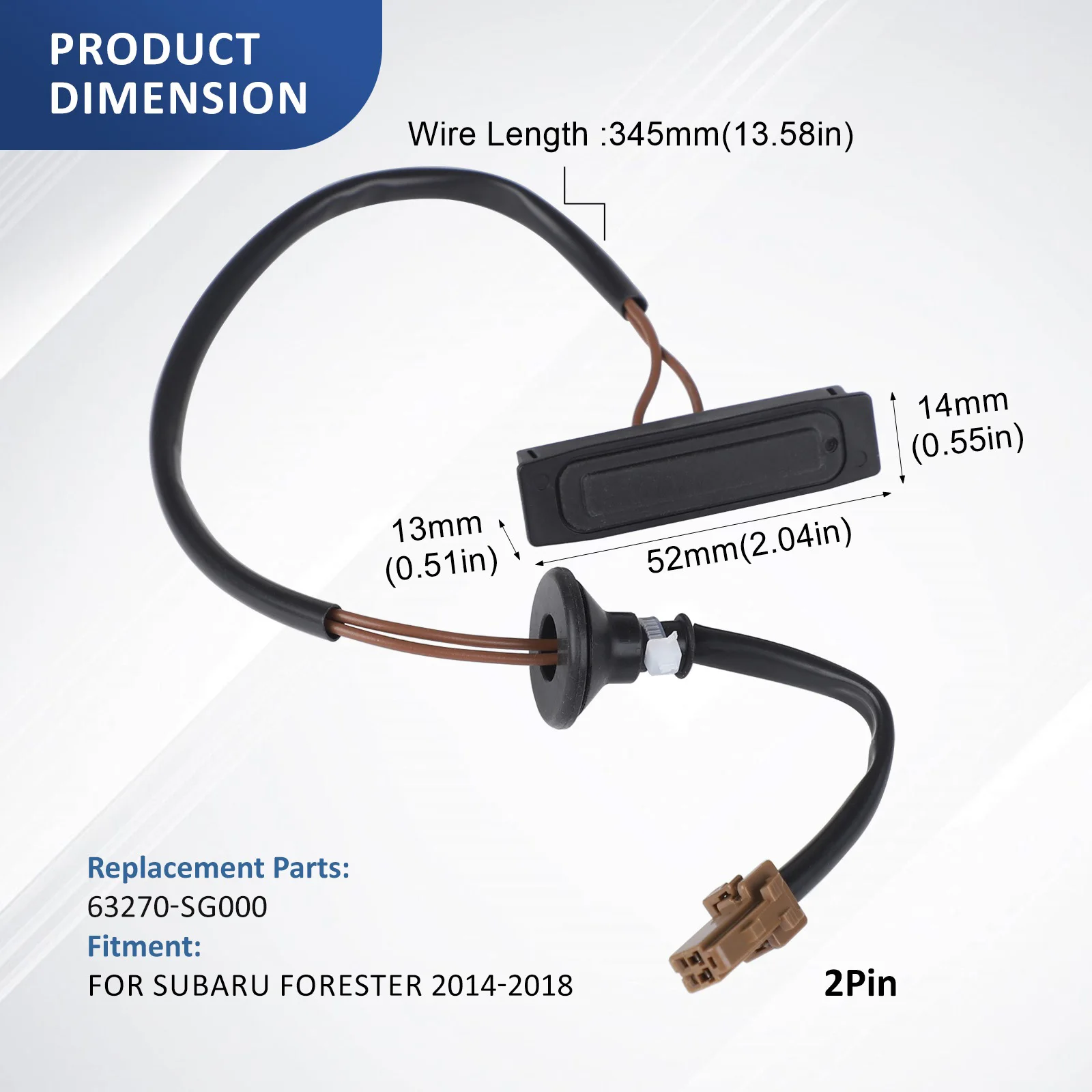 Interruptor maletero 63270SG000 Subaru Forester 2014-2018 - imagen 4