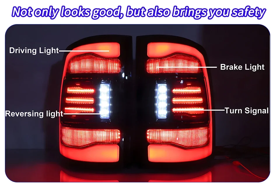 Luces traseras LED instaladas en Dodge Ram