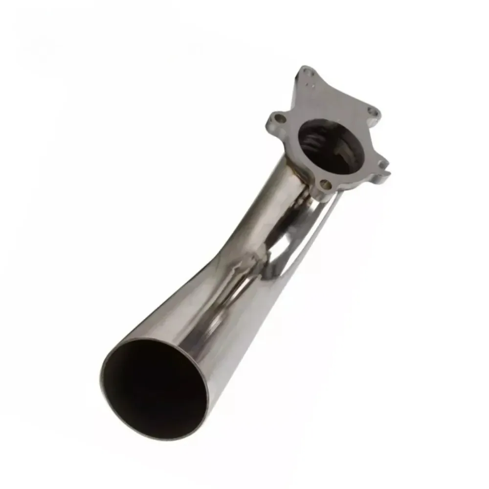 Tubo salida turbo acero inoxidable 2,5" 5 pernos 90º – Compatible T3/T4 T04E - imagen 3