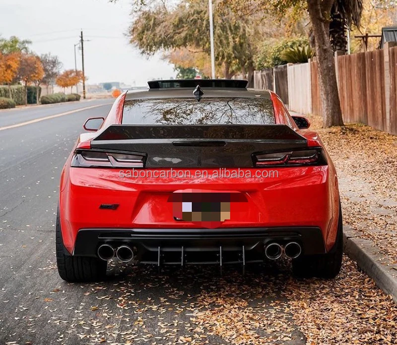 Tapa de maletero efecto carbono con alerón para Camaro 6 2017-19 - imagen 3