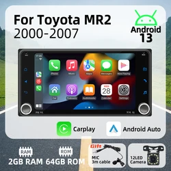 Autoradio 2DIN Android Carplay para Toyota MR2 (2000-2007)