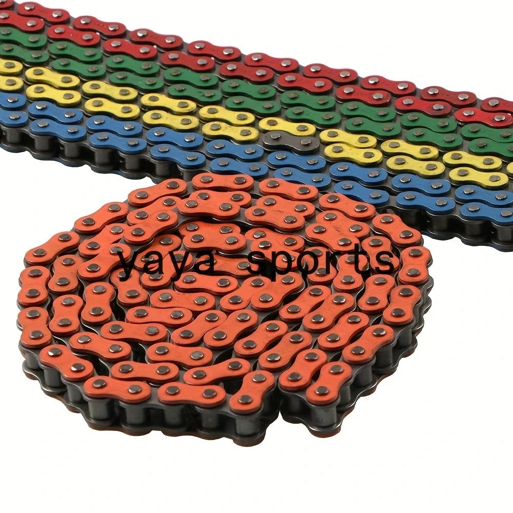 Cadena de transmisión 420/428 de colores para pit bike, ATV y scooter