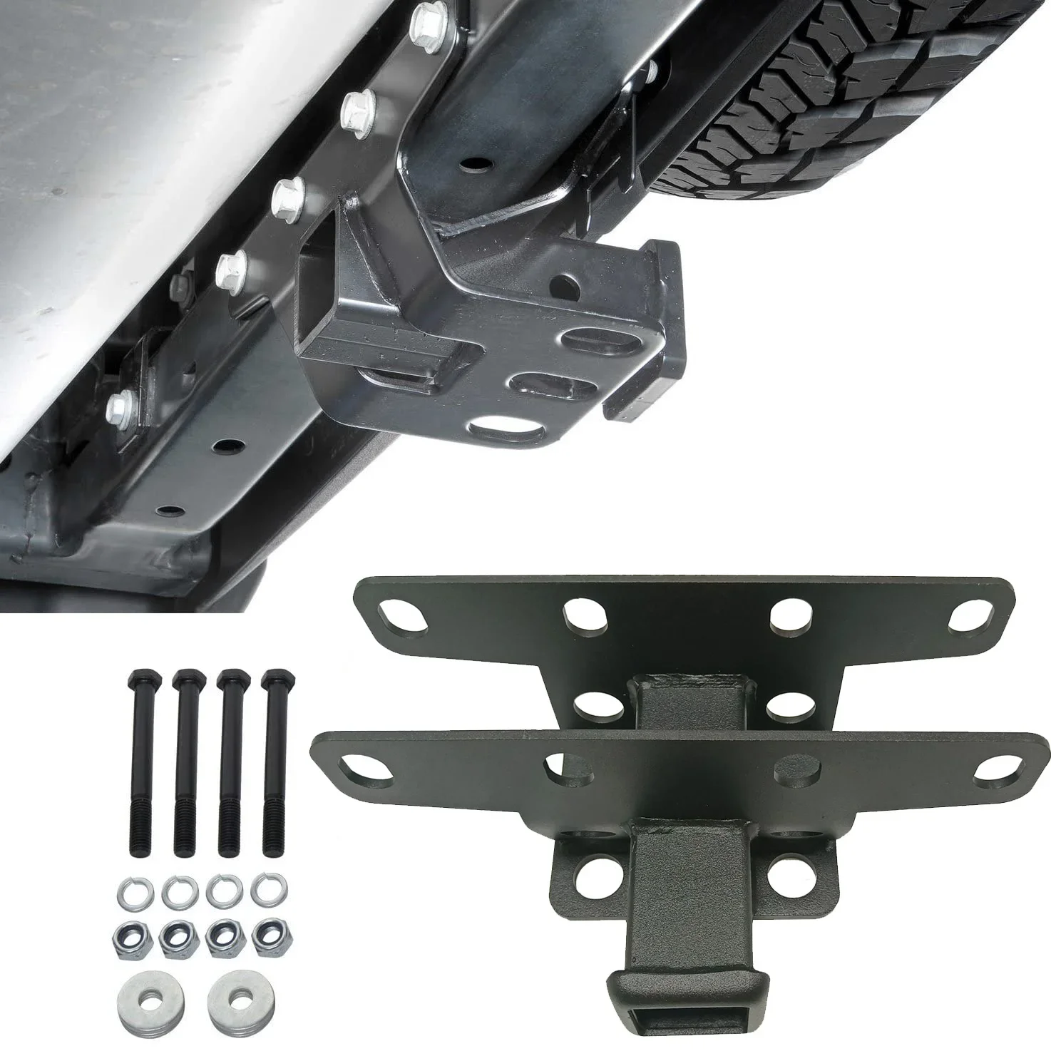 Receptor de enganche trasero para Jeep Wrangler