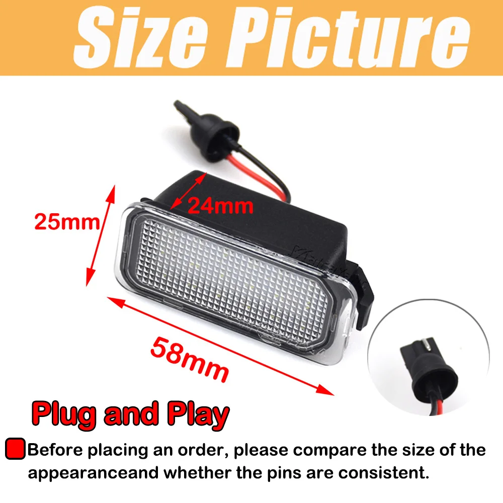 Luz de matrícula LED 12V para Ford Focus, Mondeo, Kuga y Fiesta - imagen 5