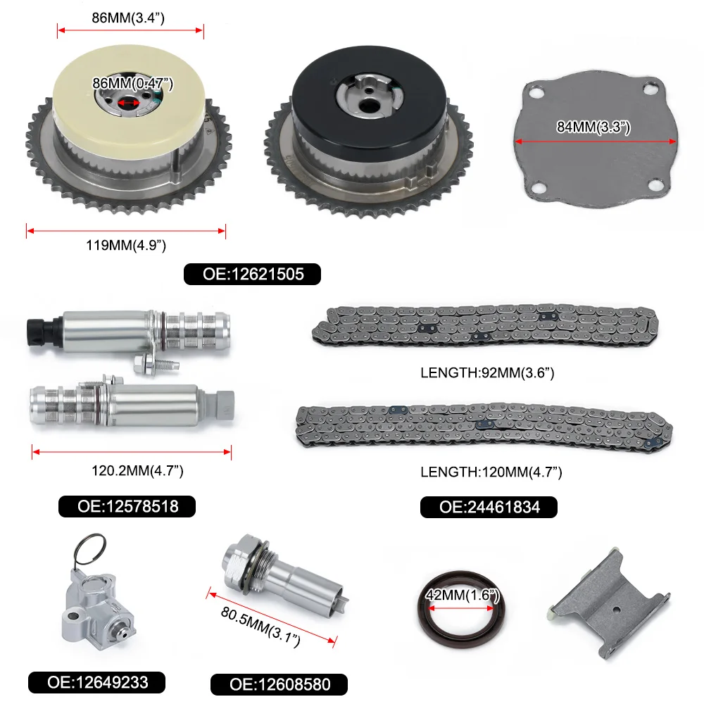 24424758 Kit de cadena de distribución para Buick y Chevrolet - imagen 4