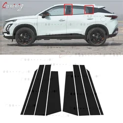 Cubierta de poste de pilares B C para ventana de coche, embellecedor de efecto espejo para Chery Omoda 5 2022-2024, columna de puerta, pegatina de PC negra brillante, 6 uds.