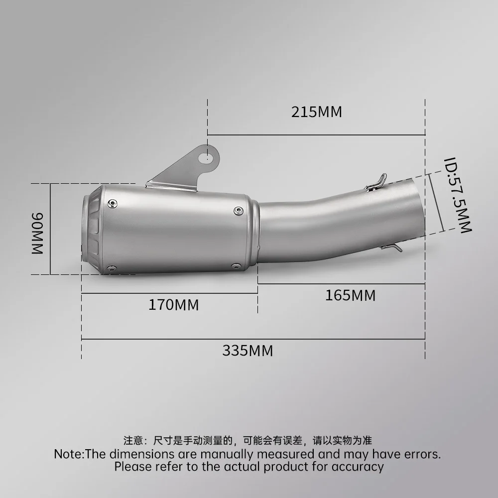 Escape slip-on Zxmoto 500RR tubo de enlace medio acero inoxidable - imagen 5