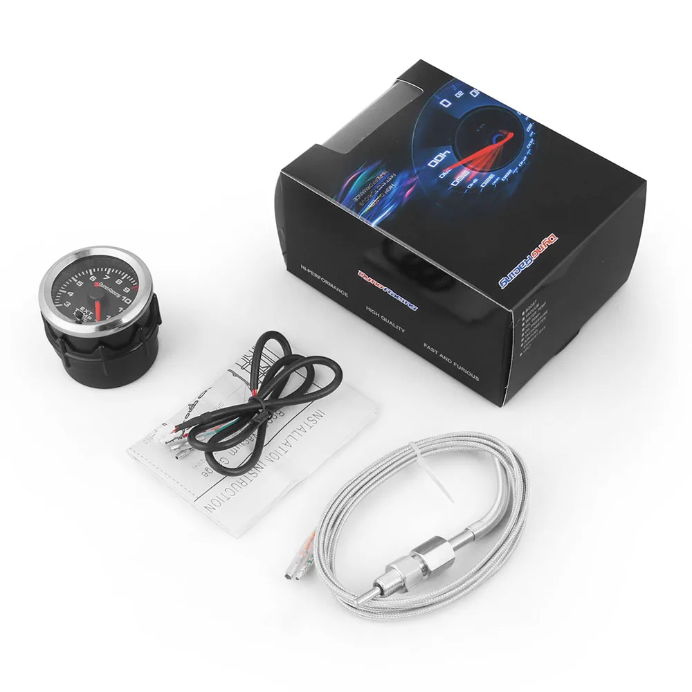 Medidor de temperatura de gases de escape de alto rendimiento para coche, 2 '', 52mm, 300-1300 Celsius, puntero de 7 colores, medidor EGT con Motor paso a paso - imagen 4