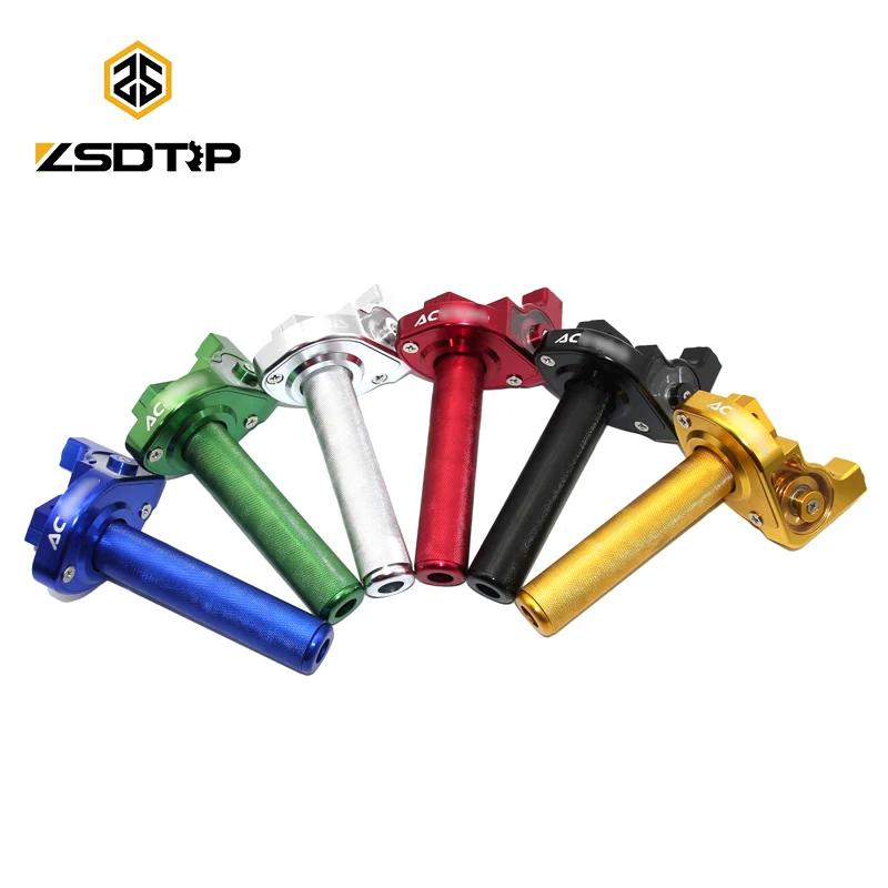 Empuñadura acelerador universal ZSDTRP para moto CNC aluminio 22mm