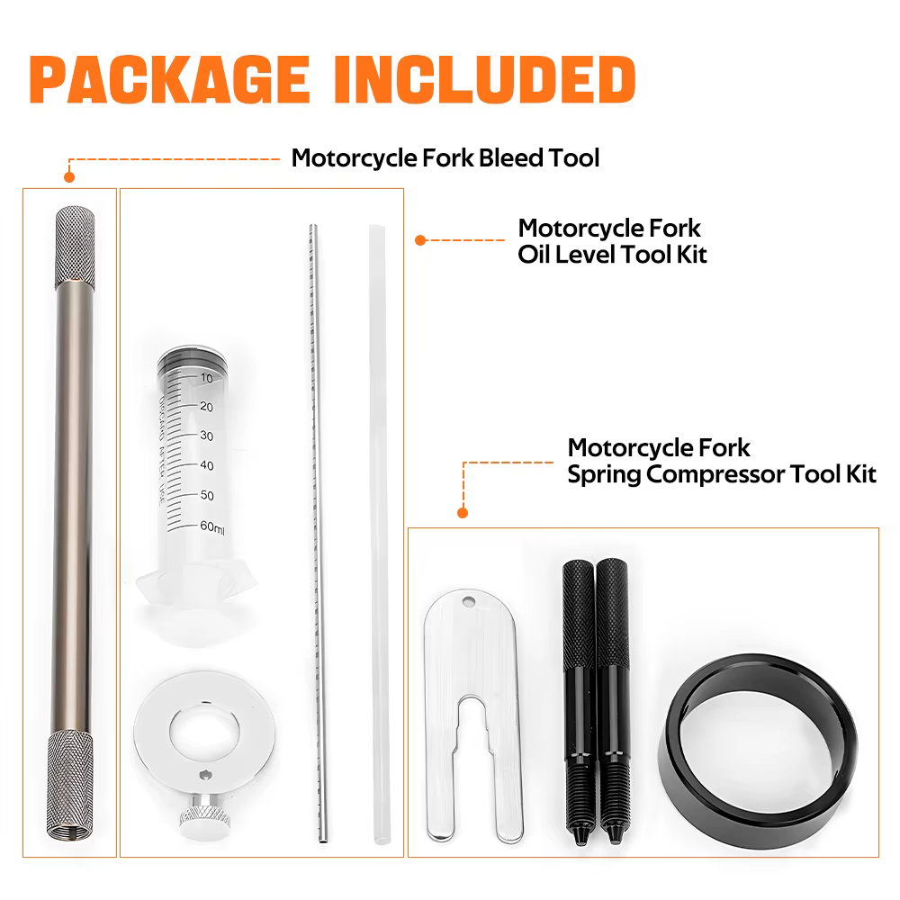 Detalle de los adaptadores de rosca incluidos en el kit