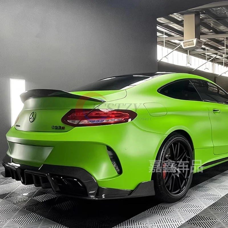 Para Mercedes W205 abs alerón trasero para parachoques trasero para BENZ Clase C W205/A205/C205 2 puertas (solo corte) - imagen 5