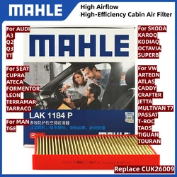 Filtro habitáculo MAHLE LAK1184P – Audi A3, VW Golf, Jetta, Tiguan