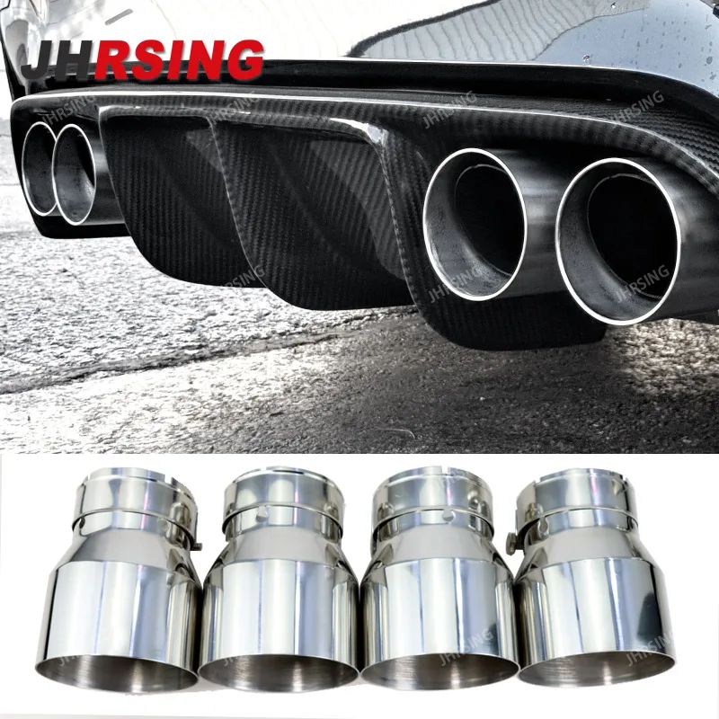 4 piezas de puntas de escape de acero inoxidable aptas para BMW F87 M2 F80 M3 F82 F83 M4 punta de silenciador directo modificación de piezas de tubería de extremo automático
