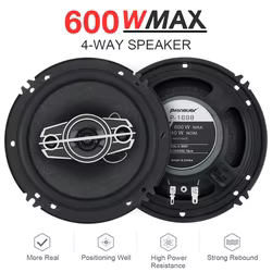 Altavoces coaxiales 6 pulgadas 600 W 4 vías para coche 12 V