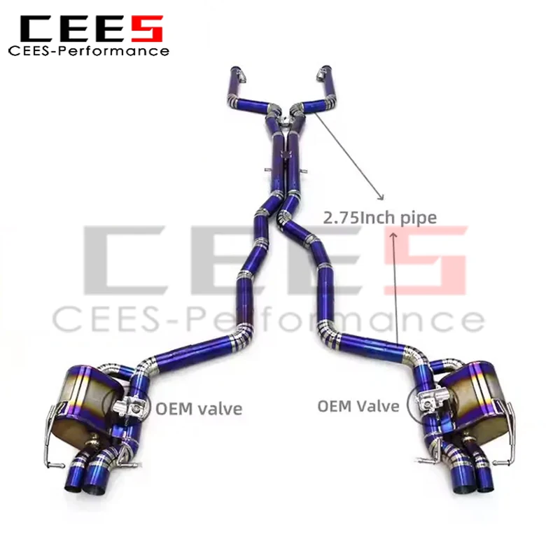 Sistema de escape Edades con válvula OEM – AMG W205 C63/C63S 4.0T - imagen 4