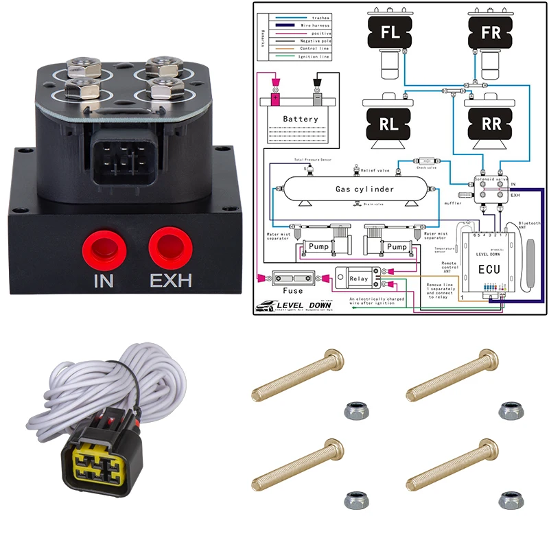 Sistema de control de suspensión neumática Bluetooth con válvula - imagen 3
