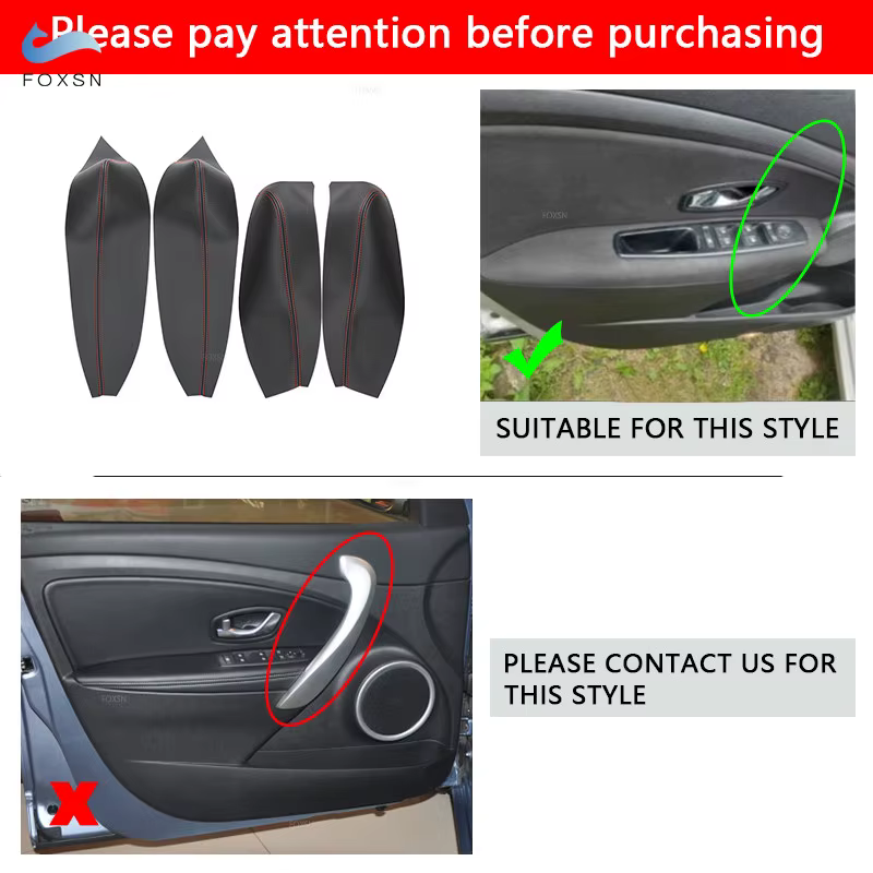 Reposabrazos de puerta en microfibra para Renault Megane III - imagen 5