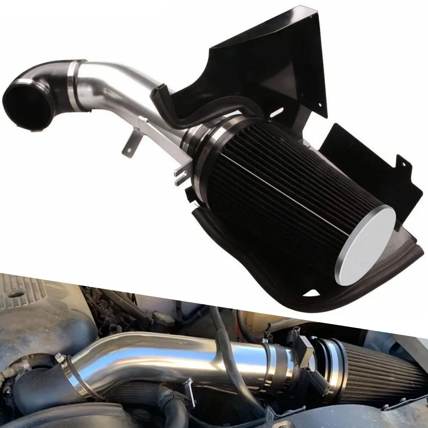 Kit admisión aire frío aluminio con filtro Chevy Silverado 99-06