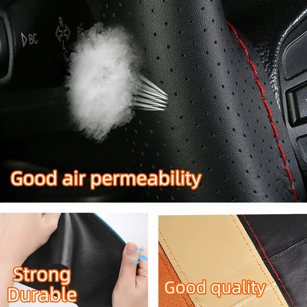 Funda volante de cuero universal con textura suave - imagen 3