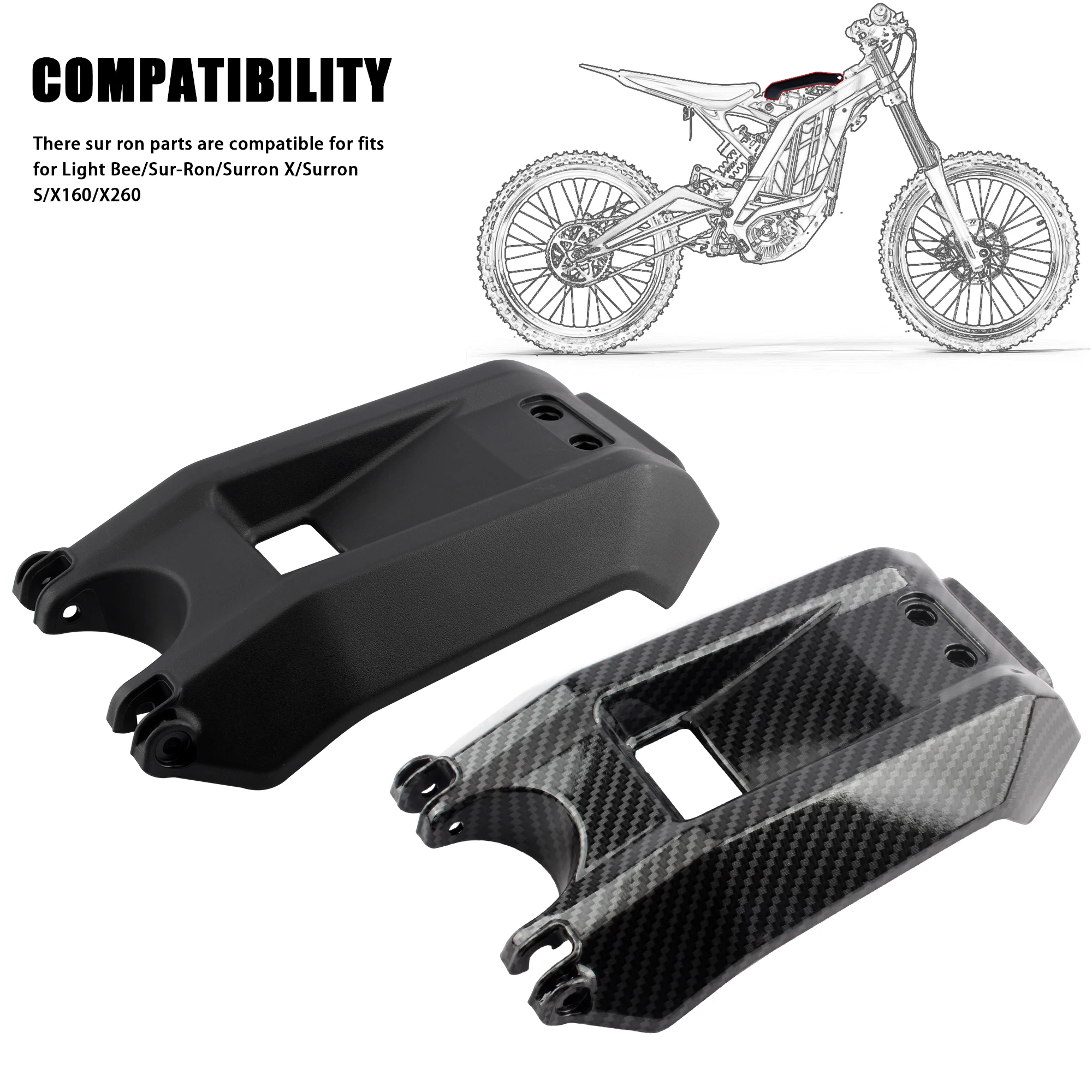 Protector de batería de carbono para Surron Light Bee S/X y Segway X260 - imagen 2