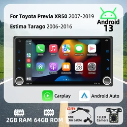 Autoradio Android 2DIN GPS para Toyota Previa 2007-2019