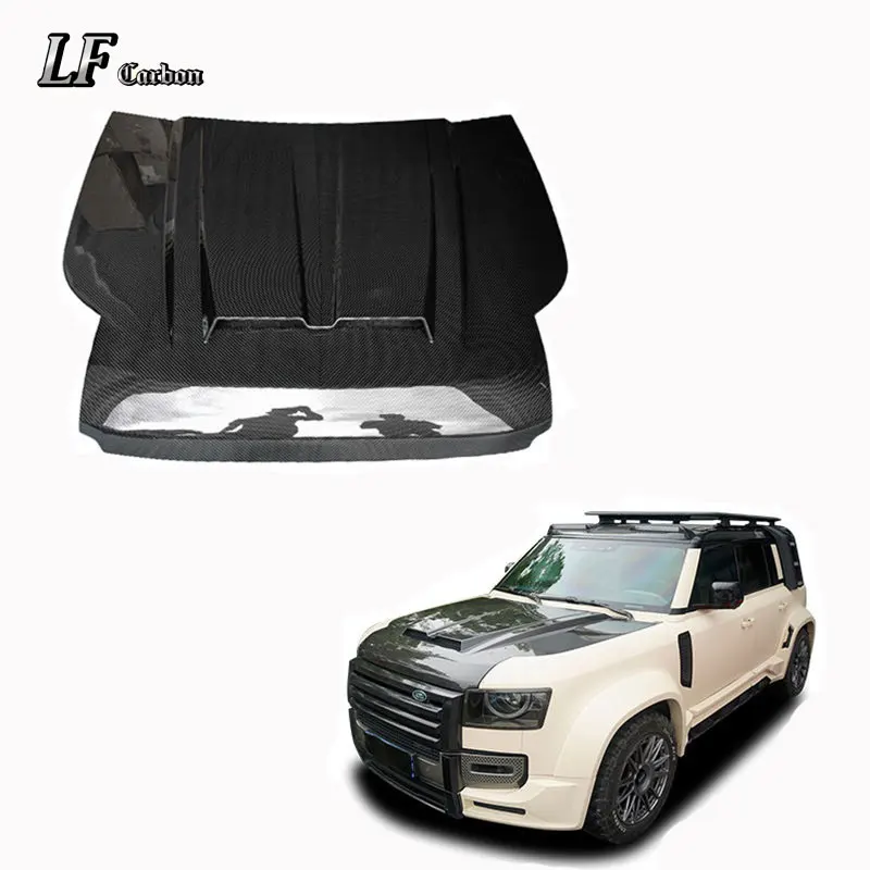 Capó de fibra de carbono seco para Land Rover Defender