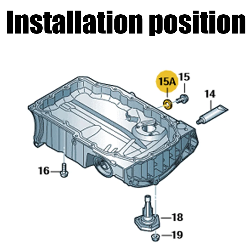 N0138157 Tapón drenaje aceite M14 para Audi A4 A6 Q3 Q5 VW Touareg Golf Passat - imagen 3