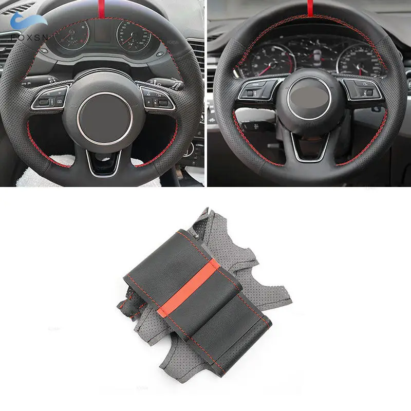 Funda de cuero perforado para volante Audi Q3 Q5 Q7 – Modelos 2011-2017