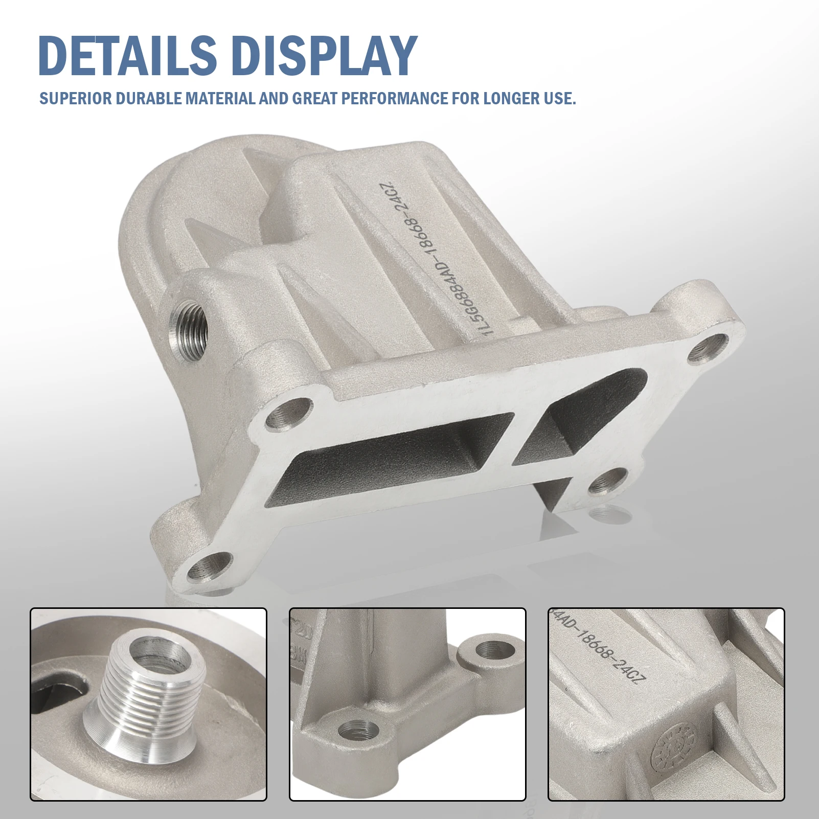 Adaptador de filtro de aceite de motor con sello para Focus Edge C-Max EcoSport 2001-2022 Reemplazar BS4Z-6881-F,1L5Z-6881-A, 1L5Z-6881-AA - imagen 3