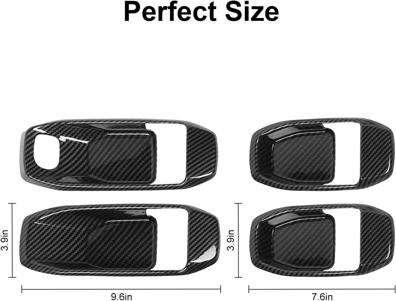 Moldura tirador puerta Jeep Wrangler JL 4 puertas fibra de carbono - imagen 5
