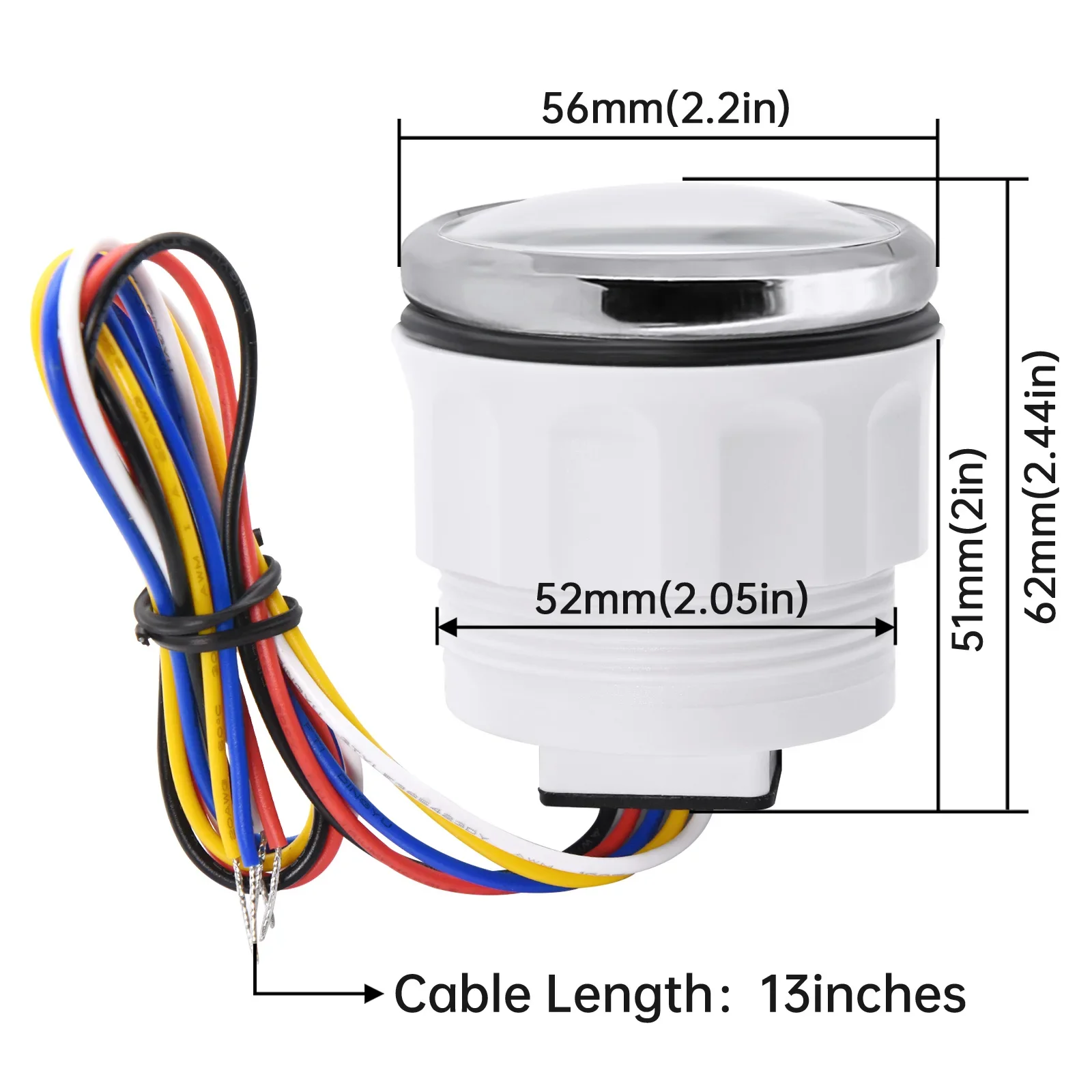 Tacómetro digital 52mm retroiluminación RGB - universal 12V/24V - imagen 3