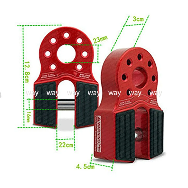 Soporte de grillete de aluminio para cabrestante Jeep Wrangler - imagen 2