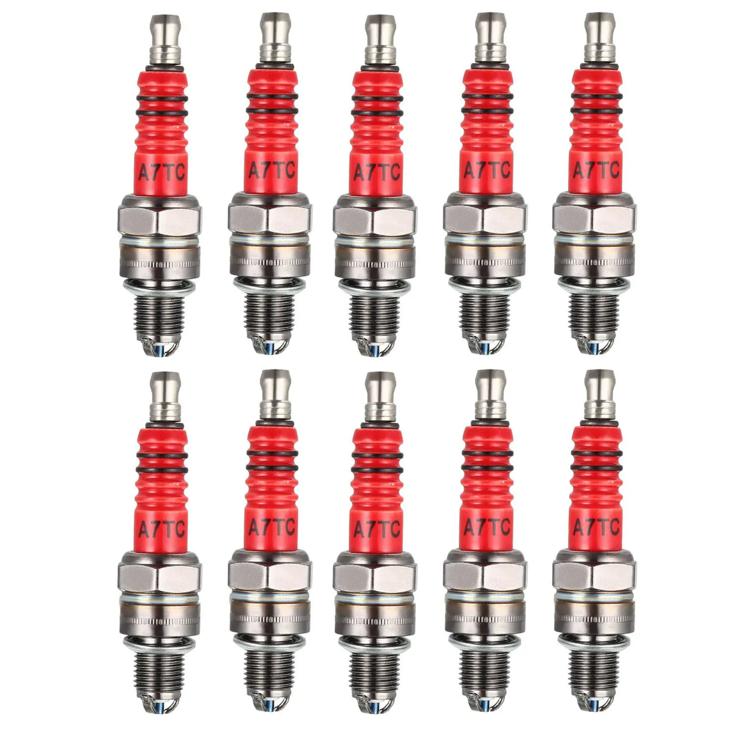Bujía A7TC 3 electrodos 10mm alta rendimiento – Kart, ATV, Dirt Bike 50-150cc