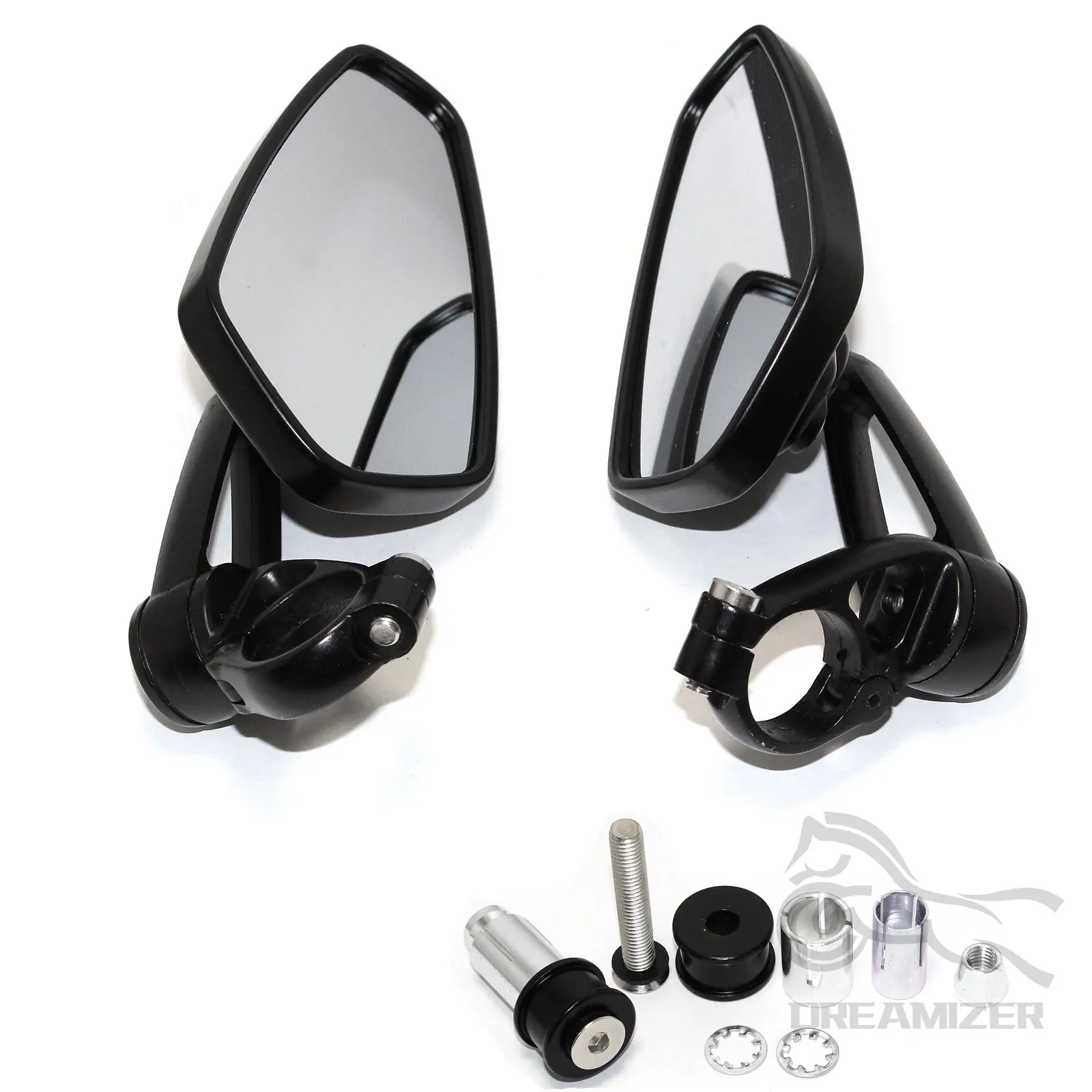 Espejos de extremo de manillar 22 mm y 7/8 para motos compatibles - imagen 4