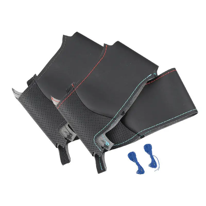 Funda volante cuero trenzado cosida a mano para BMW E46/E39/X5 E53 - imagen 3
